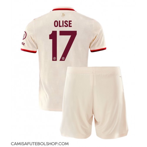 Camisa de time de futebol Bayern Munich Michael Olise #17 Replicas 3º Equipamento Infantil 2024-25 Manga Curta (+ Calças curtas)